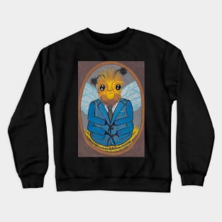 Bumblebee in blue jacket Crewneck Sweatshirt